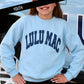 LULU MAC | Light Blue w/ Navy Puff Sweatshirt