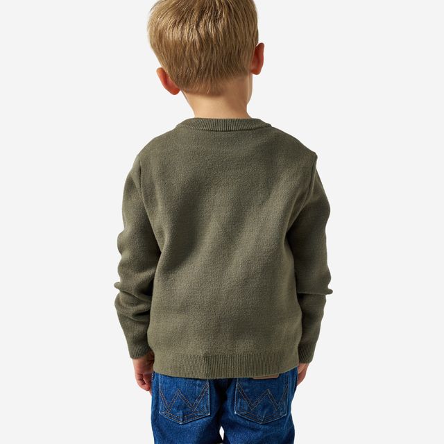 Boys Burlebo Cabin Sweater | Olive Duck