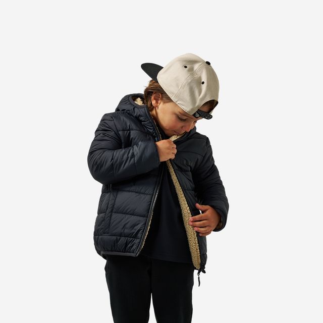 Boys Burlebo Mountain Fleece Hoodie Jacket - Tan