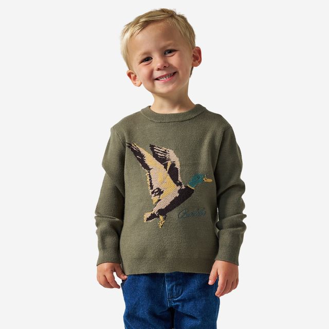 Boys Burlebo Cabin Sweater | Olive Duck