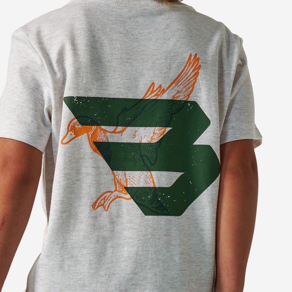 Boys Burlebo Duck Flying B Logo Tee - Oatmeal