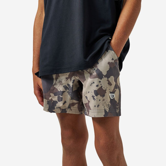 Boys Burlebo Athletic Shorts - Splatter Camo