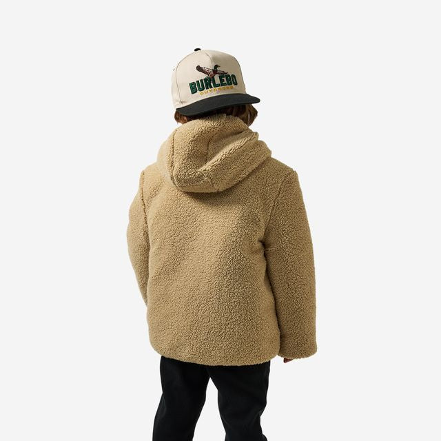 Boys Burlebo Mountain Fleece Hoodie Jacket - Tan