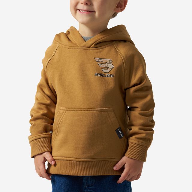 Boys Burlebo Fleece Hoodie - Mallard Camo Dog | Light Brown