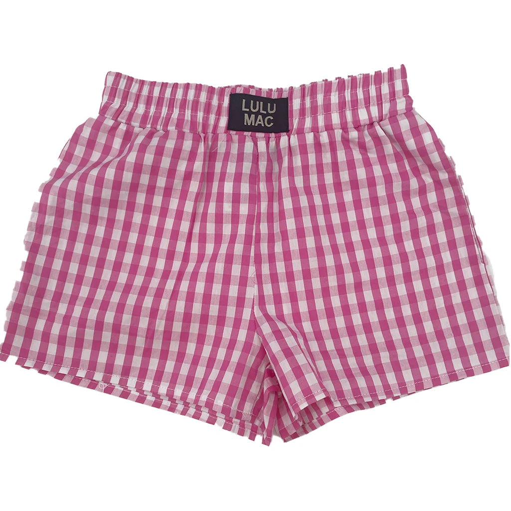 LULU MAC | Pink Gingham Shorts