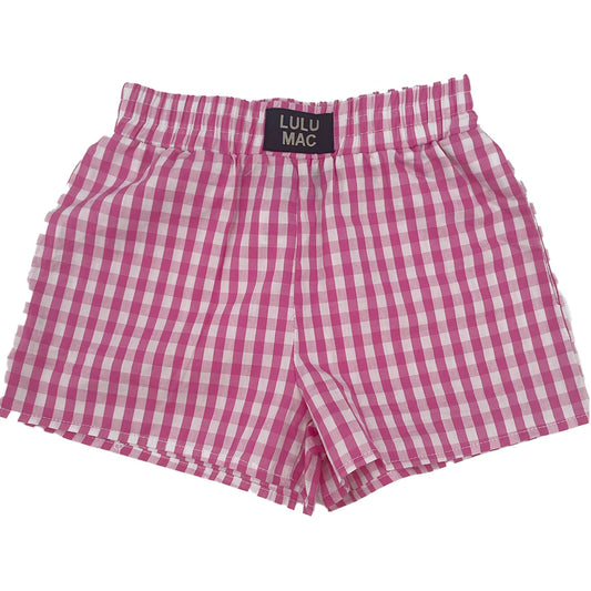 LULU MAC | Pink Gingham Shorts