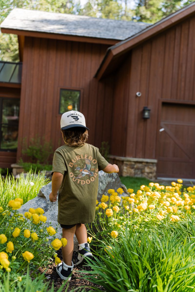Boys Burlebo Wood Duck Tee - Hunter Green