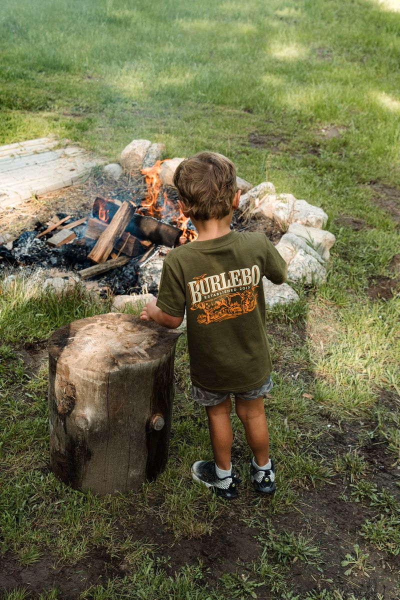 Boys Burlebo Hunting Dogs Tee - Hunter Green