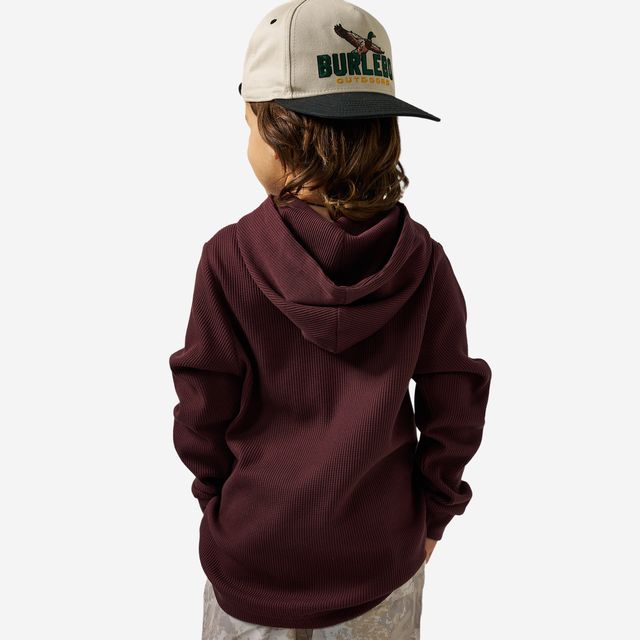 Boys Burlebo Thermal Hoodie - Maroon