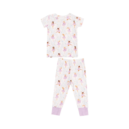 Angel Dear Bow Ballerinas Short Sleeve Loungewear Set