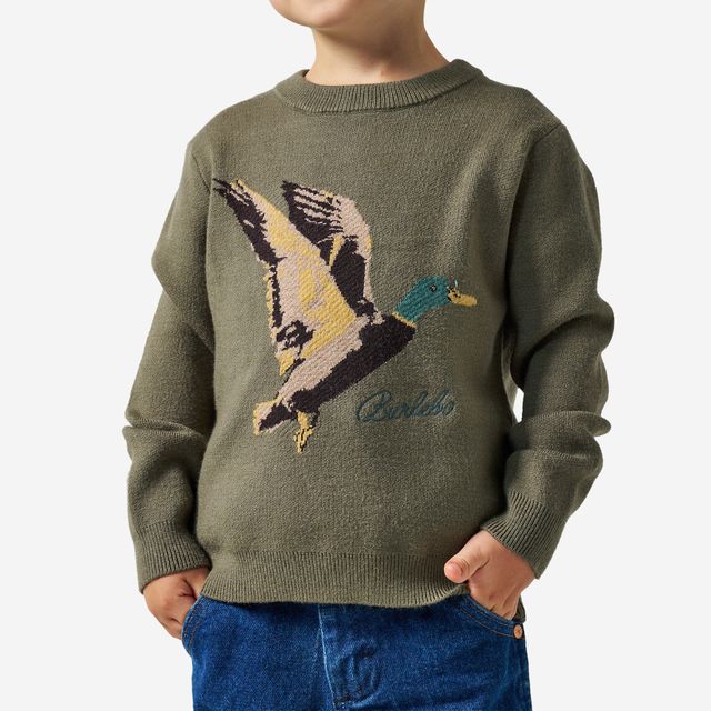 Boys Burlebo Cabin Sweater | Olive Duck