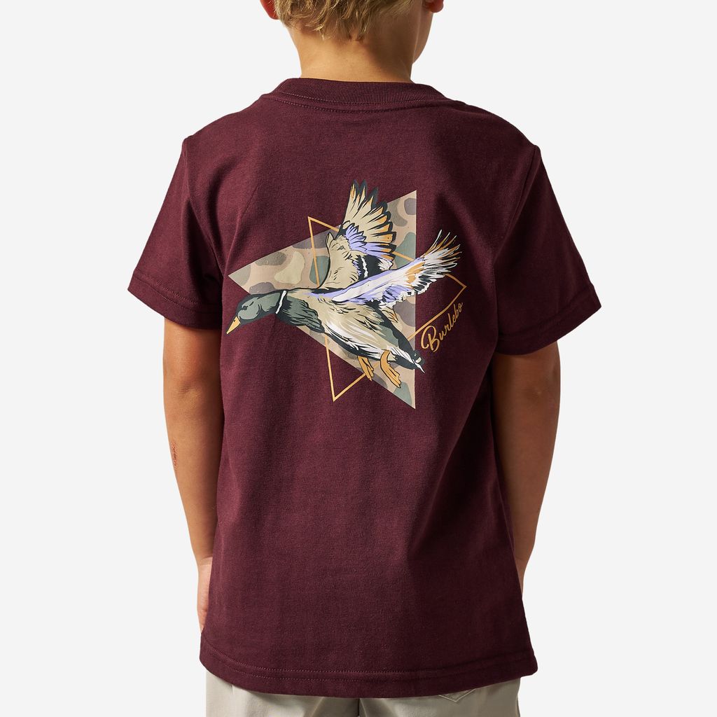 Boys Burlebo Pintail Diving Duck Tee - Maroon