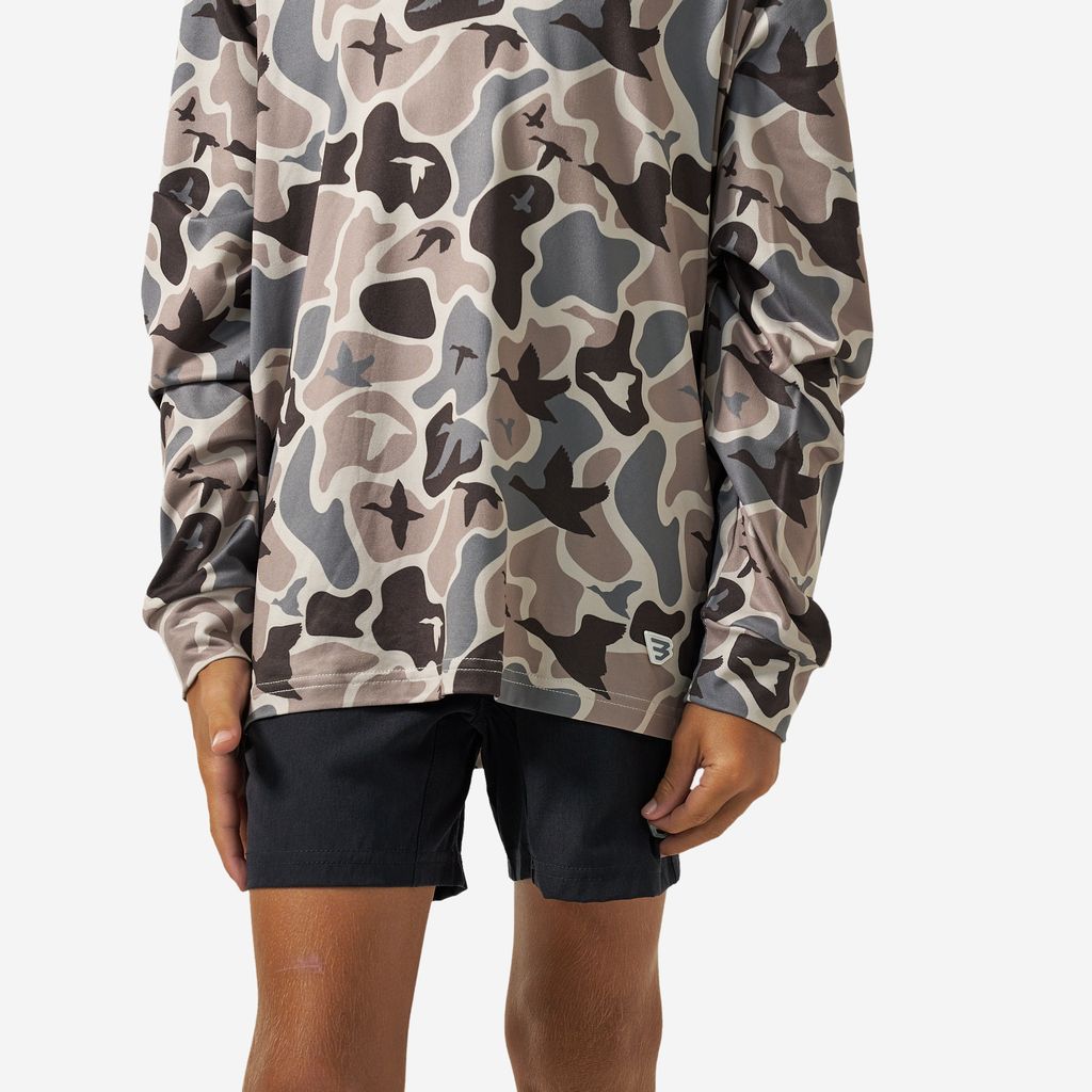 Boys Burlebo Performance Hoodie - Mallard Mayhem Camo