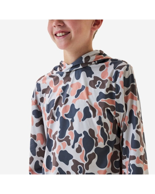 Boys Burlebo Performance Hoodie - Vintage Camo