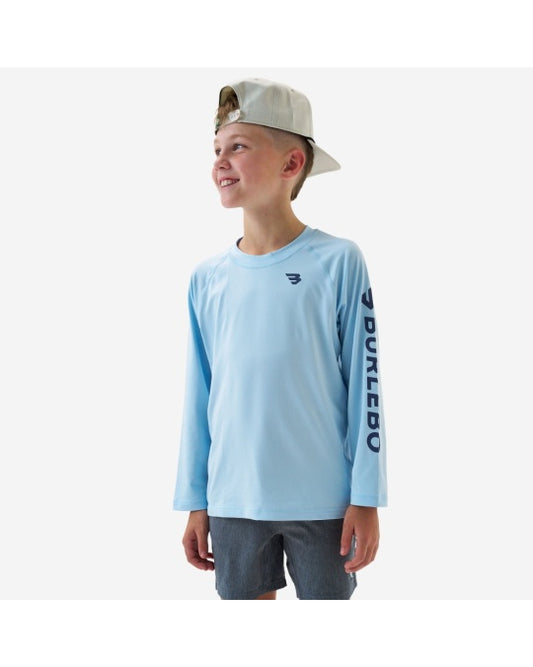 Boys Burlebo Rashguard - Baby Blue/Navy