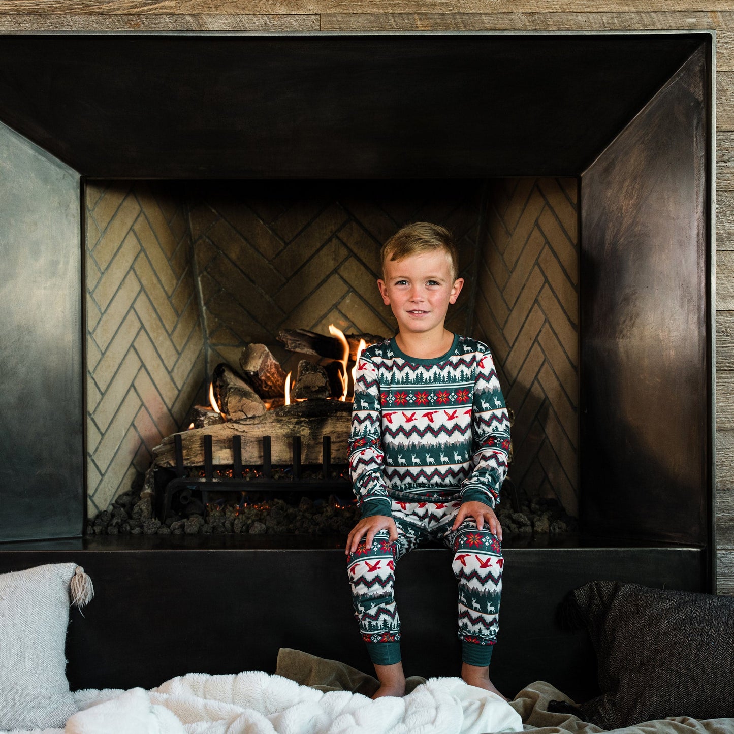 Boys Burlebo Pajama Set - Christmas