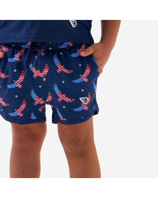 Boys Burlebo Swim Trunk - Jumbo USA Eagle