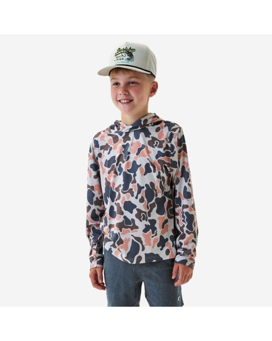 Boys Burlebo Performance Hoodie - Vintage Camo