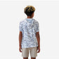 Boys Burlebo Short Sleeve Performance Hoodie - White Camo