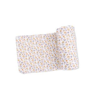 Angel Dear Muslin Swaddle Blanket | Yellow Country Roses