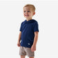 Boys Burlebo Short Sleeve Performance Hoodie - Navy