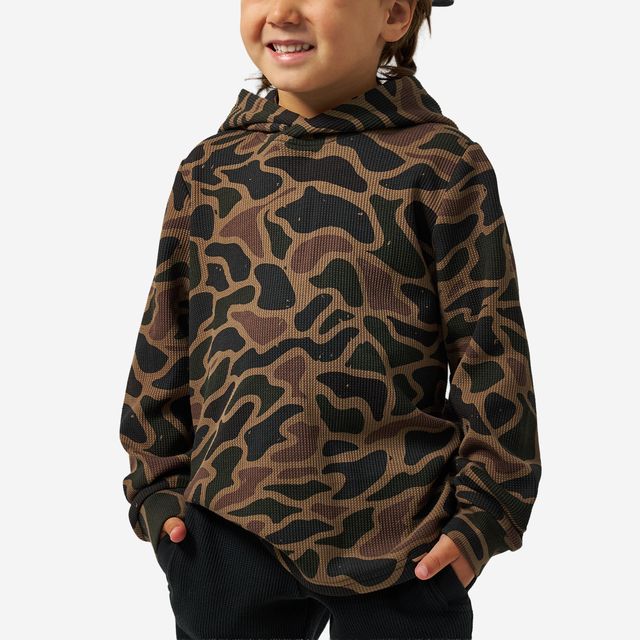 Boys Burlebo Thermal Hoodie - Bendita Camo