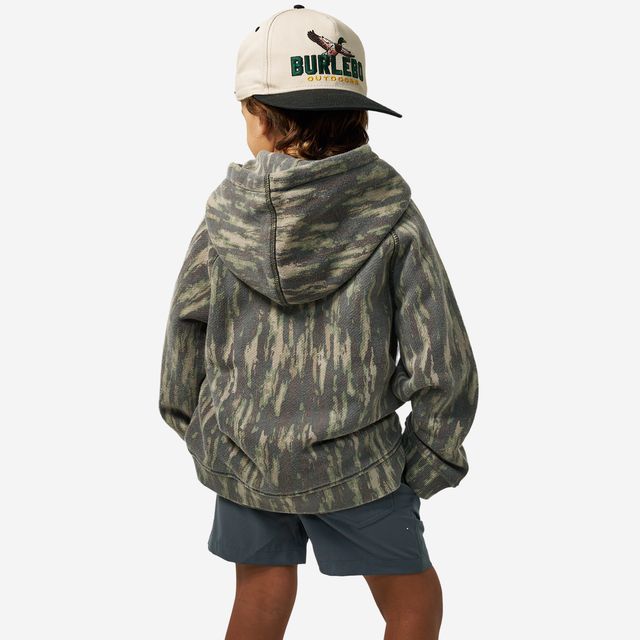 Boys Burlebo Vintage Washed Fleece Hoodie - Midland Camo
