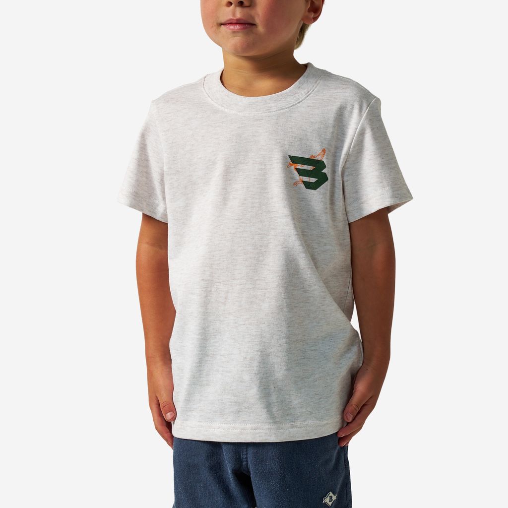 Boys Burlebo Duck Flying B Logo Tee - Oatmeal