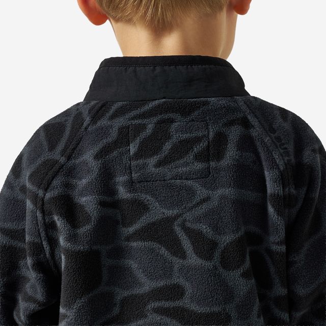 Boys Burlebo Micro Fleece Jacket - Black Camo