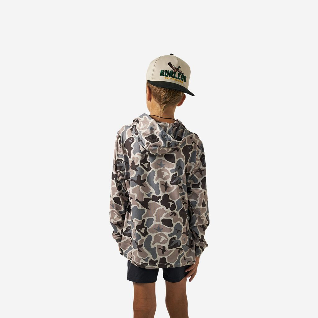 Boys Burlebo Performance Hoodie - Mallard Mayhem Camo