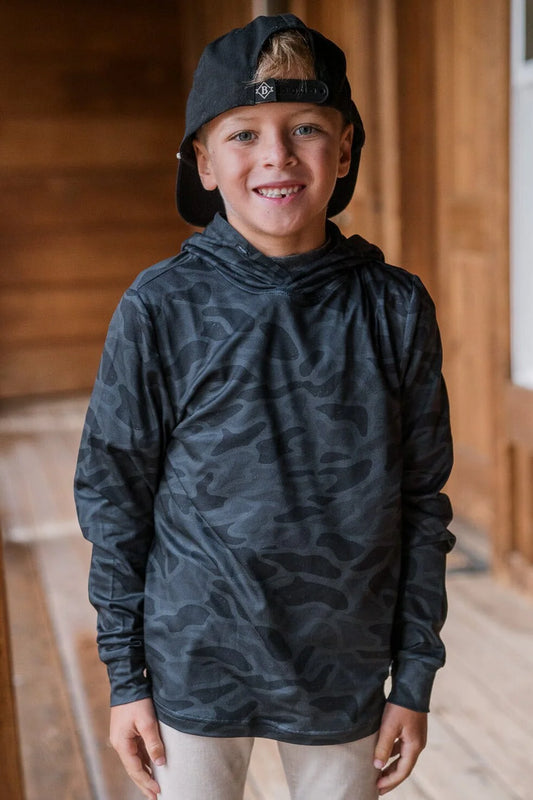 Toddler Burlebo Performance Hoodie - Black Camo