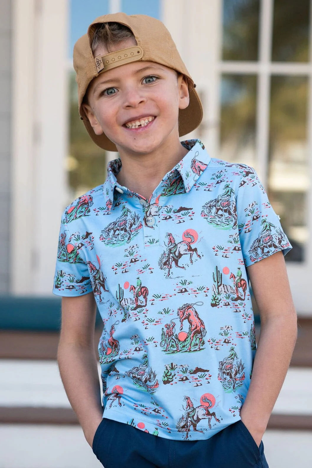 Toddler Burlebo Cowboy Up Polo