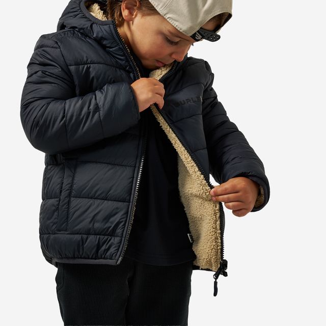 Boys Burlebo Mountain Fleece Hoodie Jacket - Tan