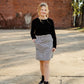 Halle Houndstooth Knit Dress