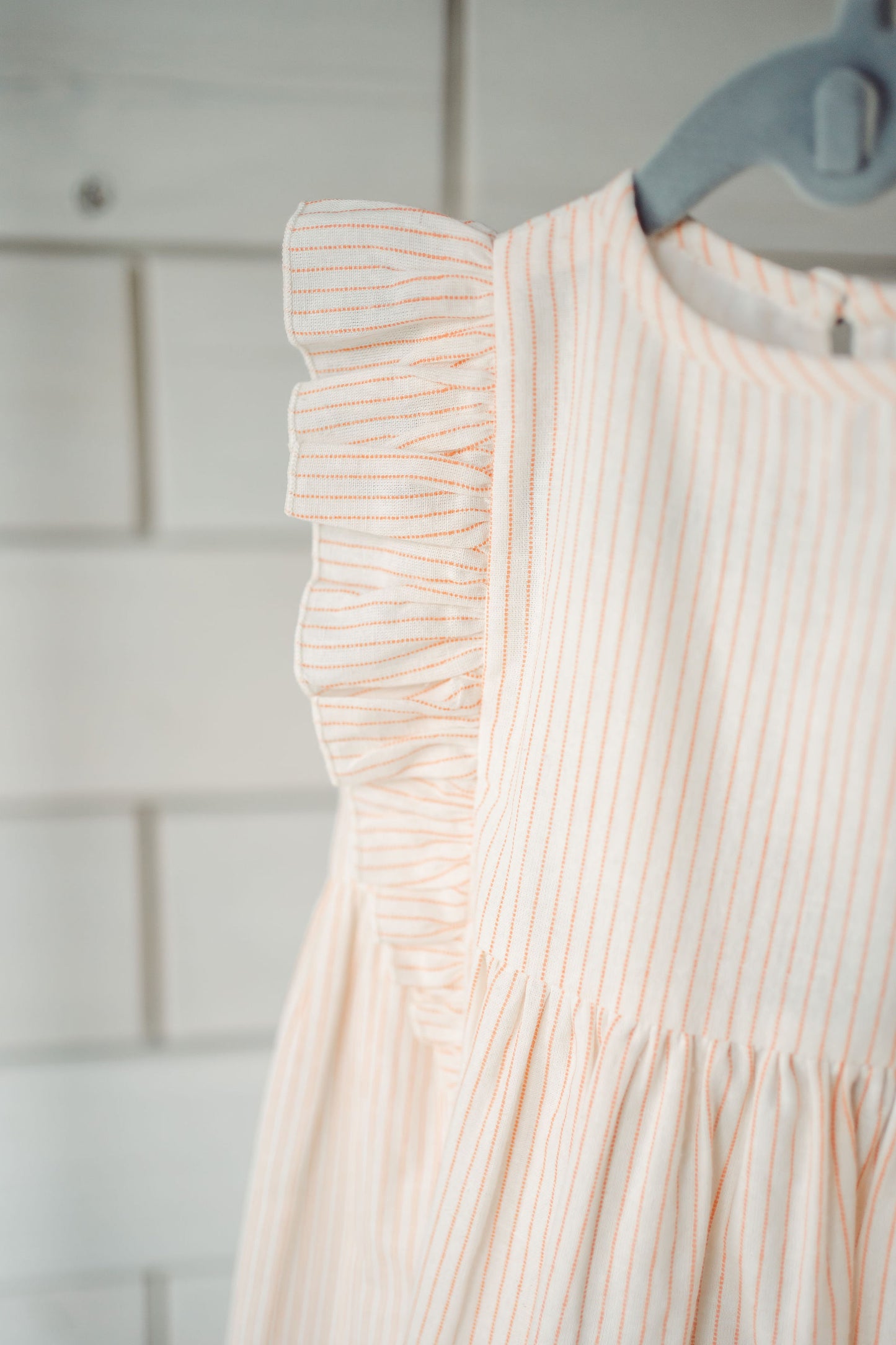 Pippa Striped Ruffle Sleeve Dress