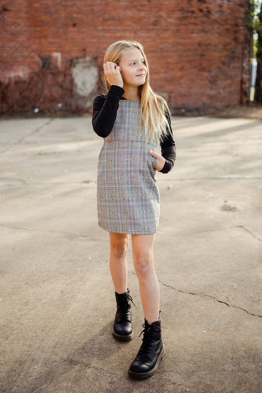 Piper Plaid Overall Skirt