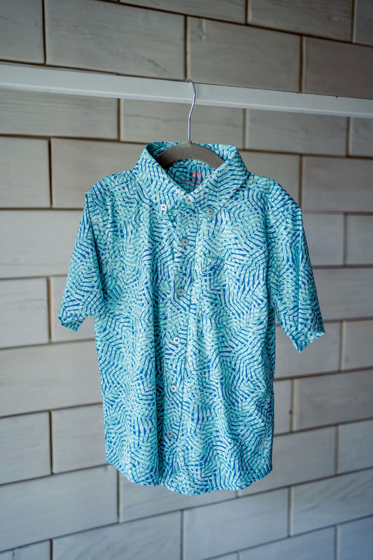 Boys Southern Tide Vibin' Plaid Intercoastal Sport Shirt